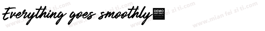 Everything goes smoothly字体转换